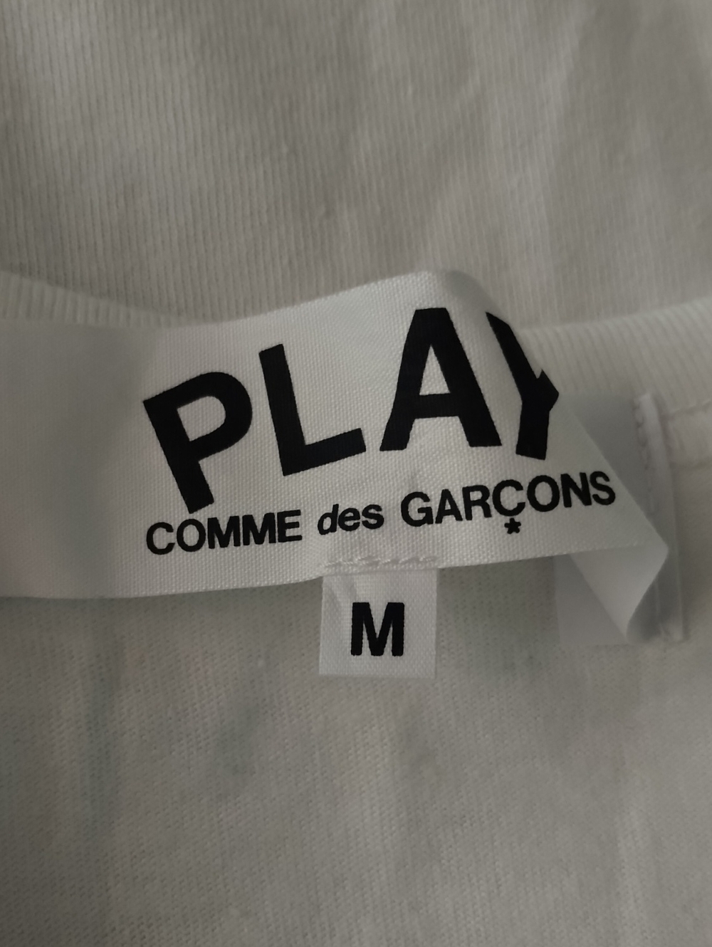 Comme des Garçons Play Heart Graphic T-shirt Short Sleeve Crew Cotton Preppy - Picture 3 of 4